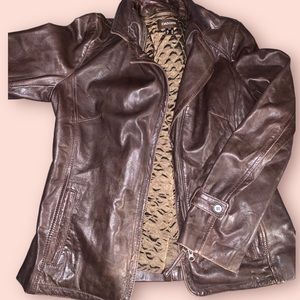 Chocolate Brown Insulated Leather Jacket